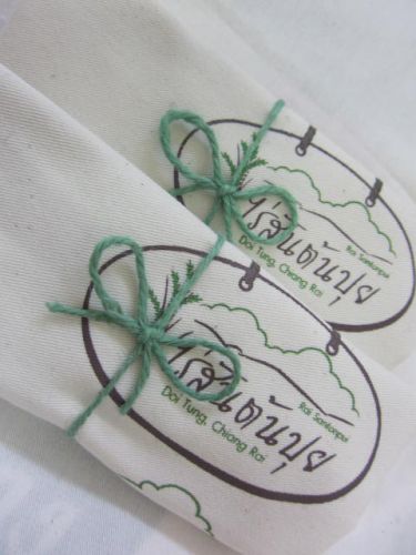 งานออกแบบ ของดไซเนอร์คนเก่ง ถุงผ้าดิบ ผ้าลายสอง ลดโลกร้อน จาก baginlove.com