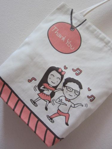 ถุงผ้า ของชำร่วย งานแต่งงาน ลายสกรีน จาก baginlove.com