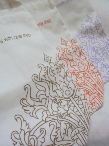 ถุงผ้า ถุงผ้าดิบ ลดโลกร้อน ของชำร่วยงานแต่ง สกรีนลายน่ารัก จาก baginlove.com (ลายสกรีนของคุณลูกค้า)